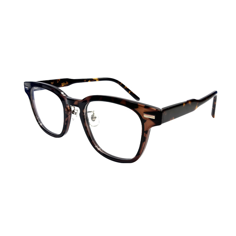 Square Leopard Color Blue Light Eyeglasses