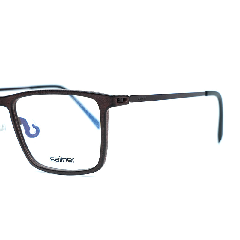 Dark Brown Square 3D Printed Glasses
