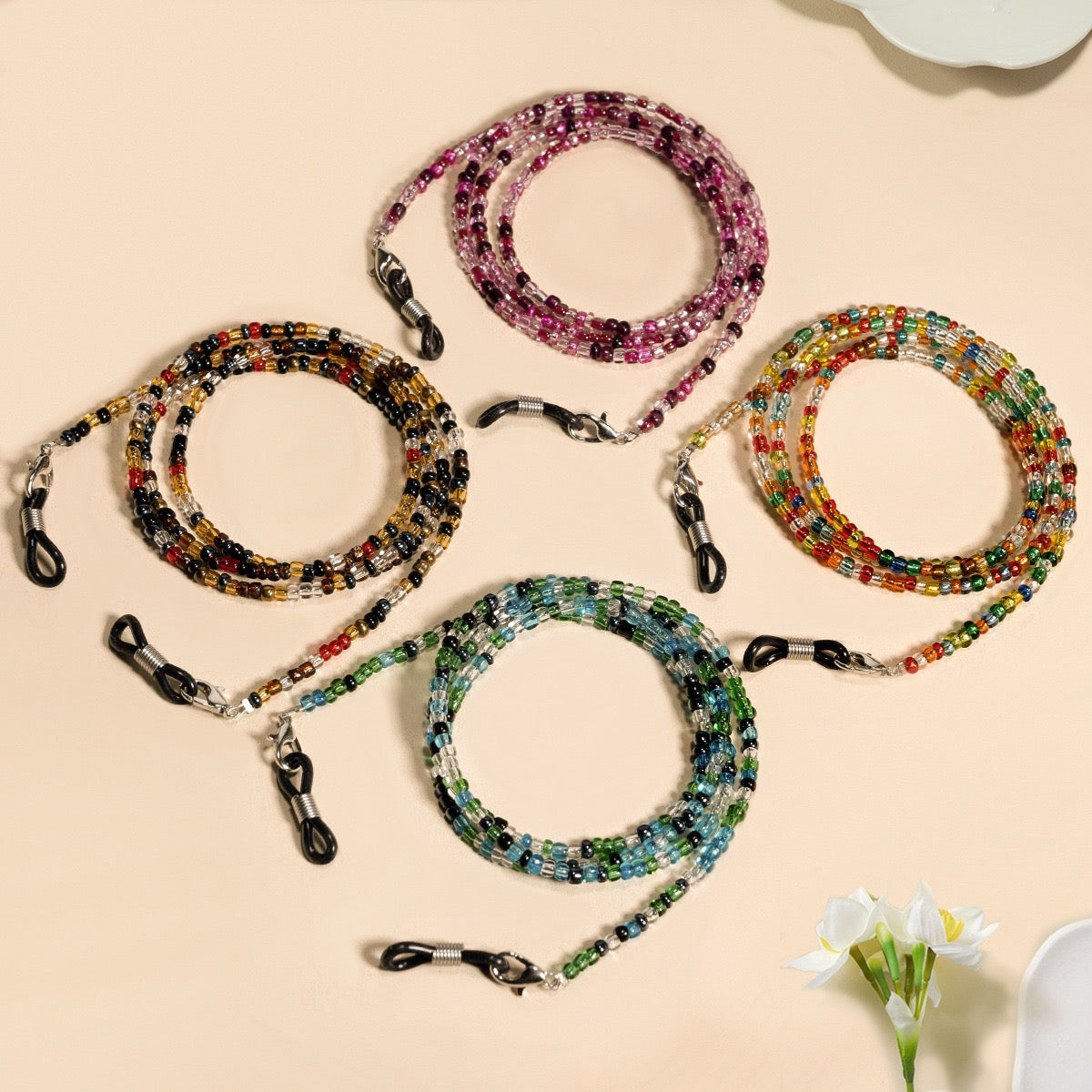 Lanyard  Chain Healing Crystal Beaded Sunglasses Chains