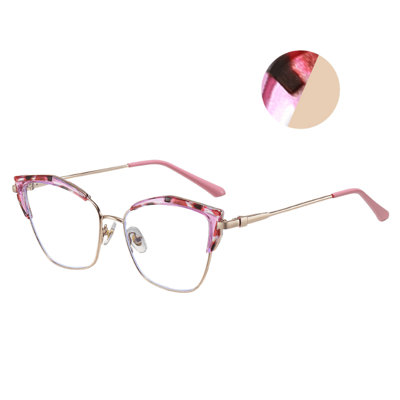 Metal Butterfly Square Eyeglasses