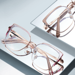 Metal Square Blue Light Blocking Eyeglasses