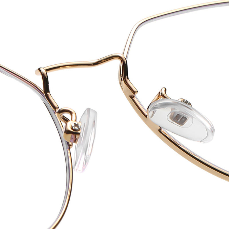 Square Rose Gold Blue Light Eyeglasses